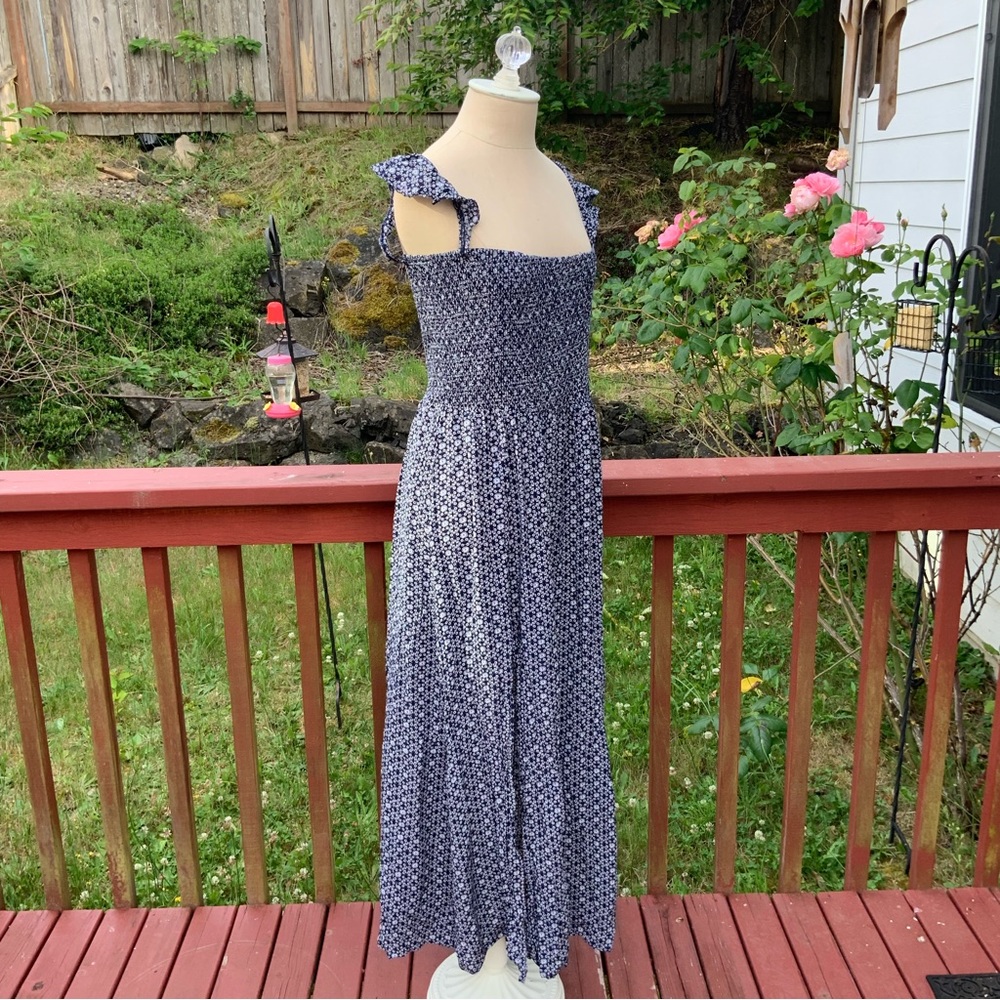 Lulu’s Catch the Sun Navy Blue Off Shoulder Maxi Dress - Picture 7 of 14